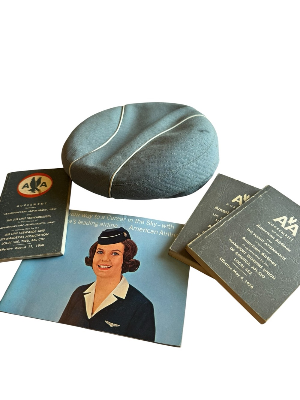 Gray Women’s Piped Service Hat — Airline Style